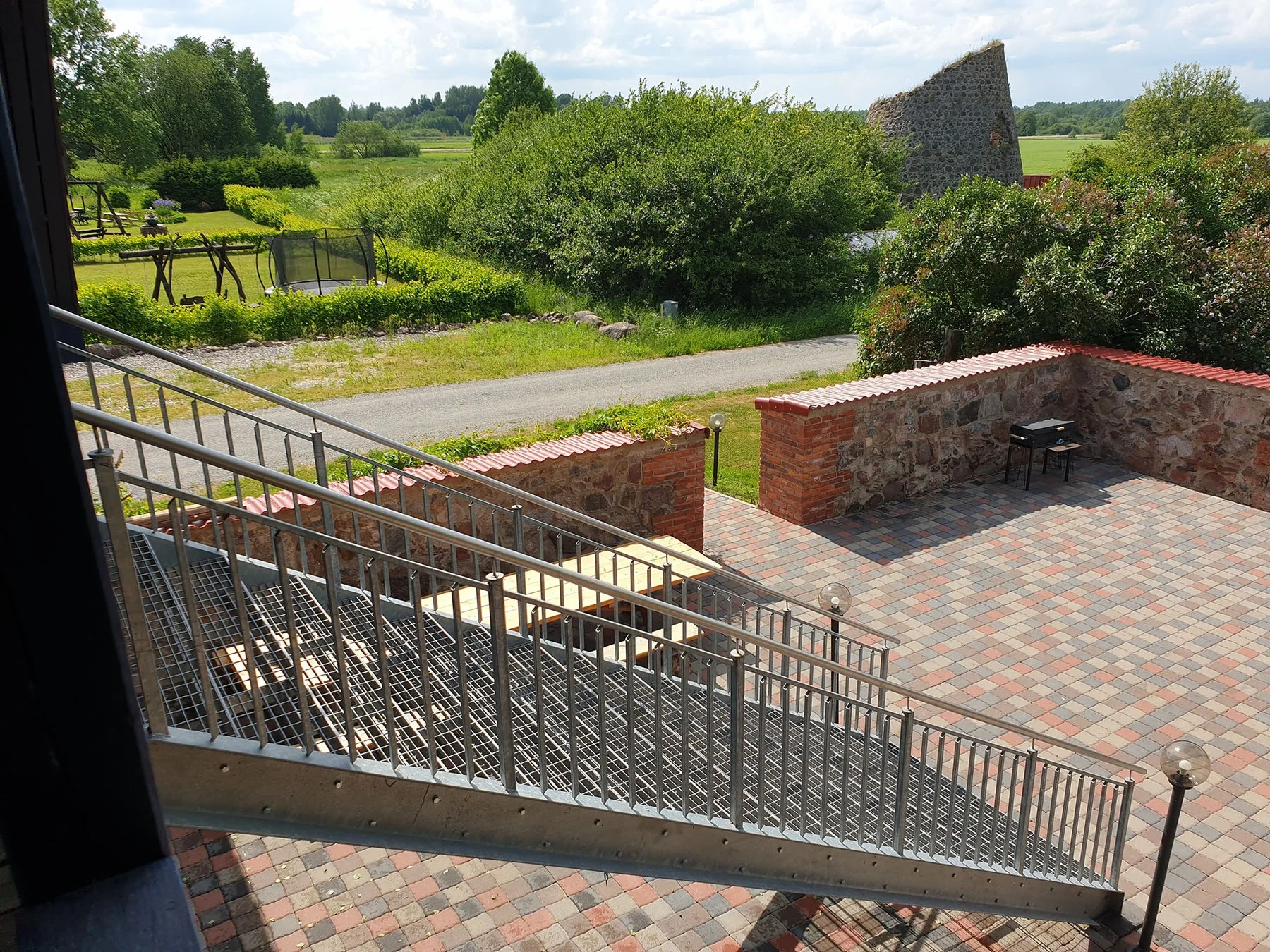 Driveway and terrace