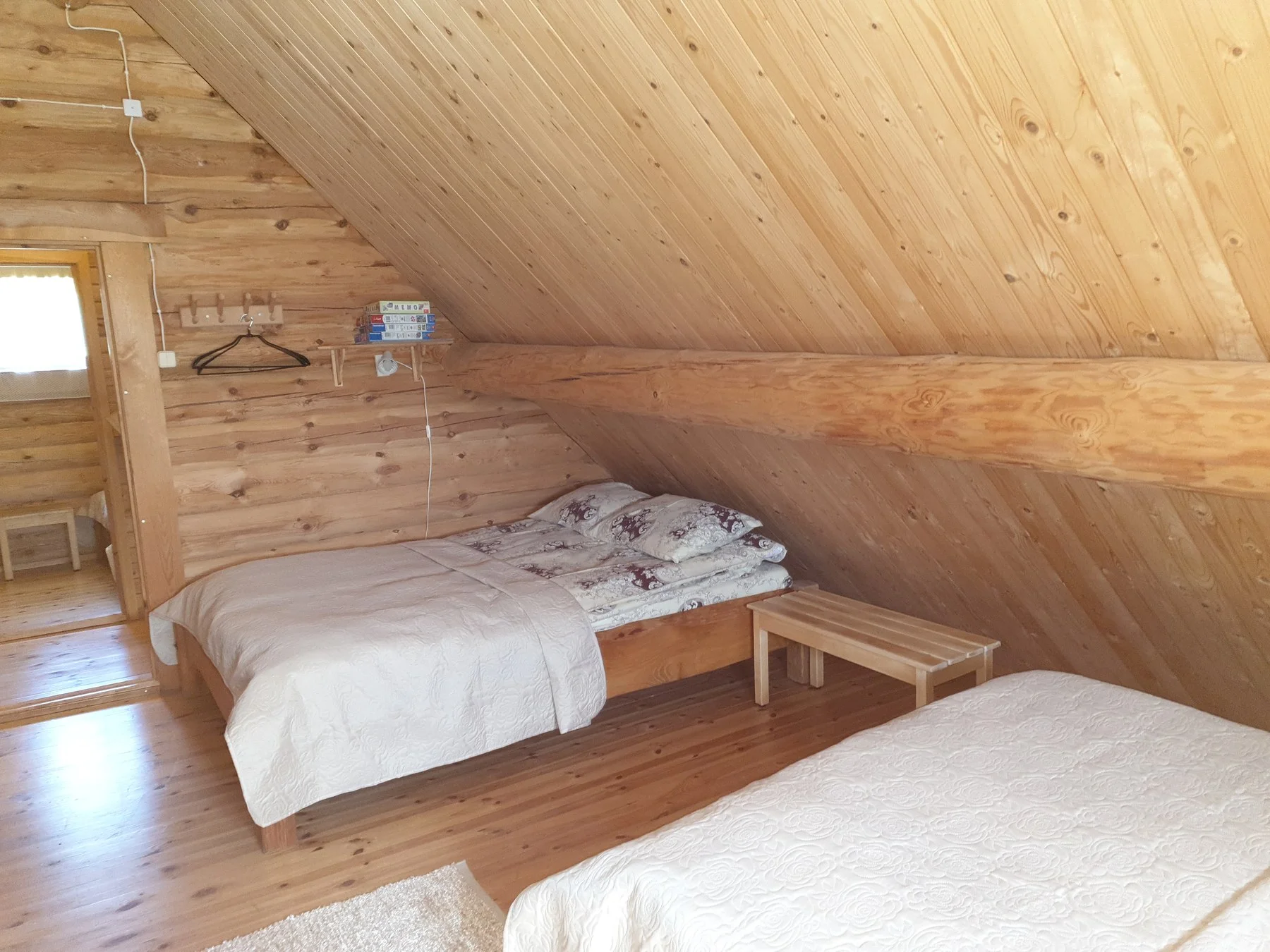 Bedroom with two beds upstairs